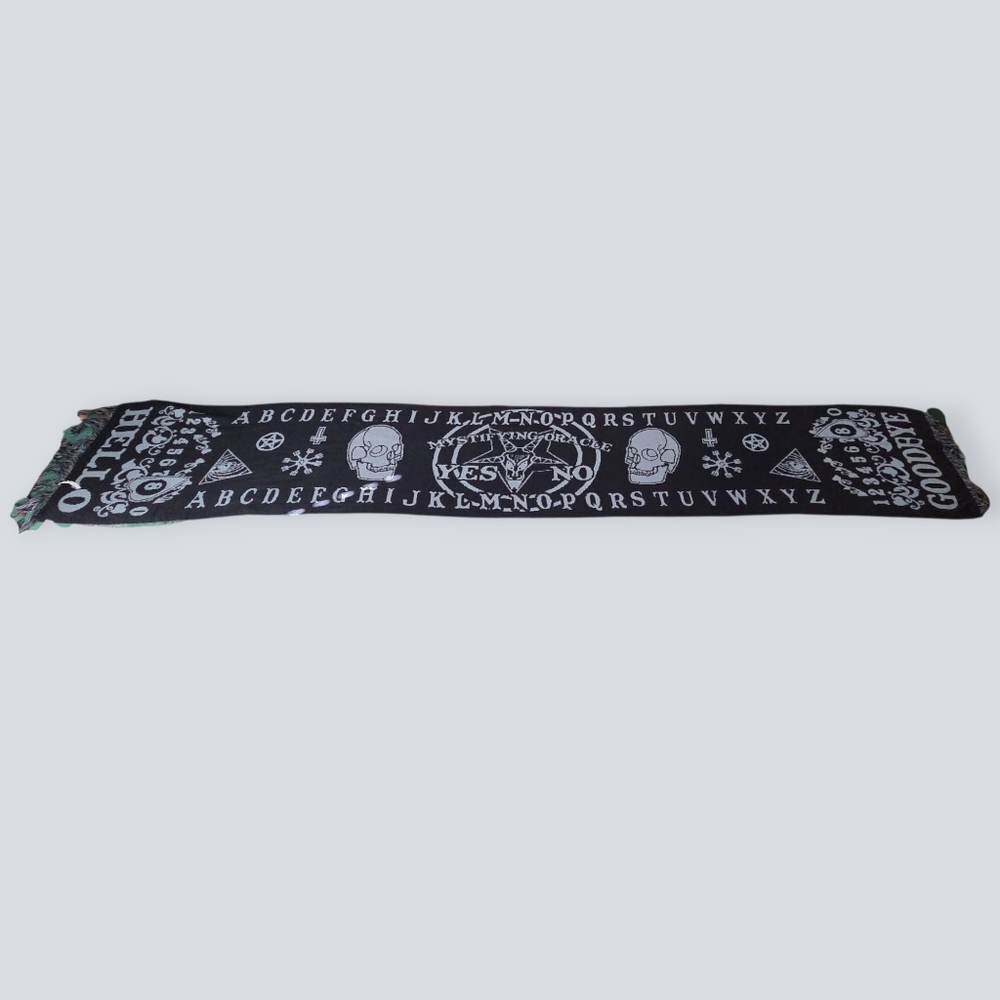 Black and Gray Ouija Board Scarf - Picture 3 of 11